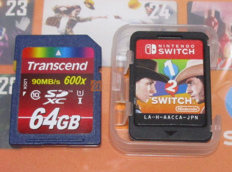 Nintendo Switchのゲームカード表面